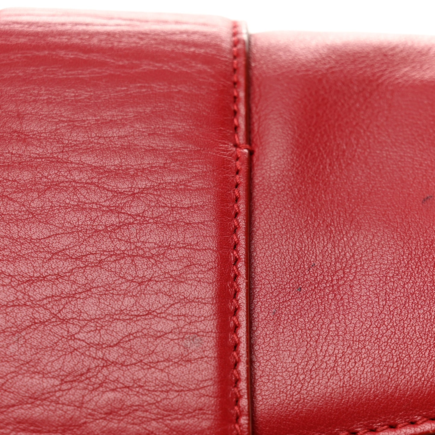 Calfskin Gancini Chain Shoulder Bag Red