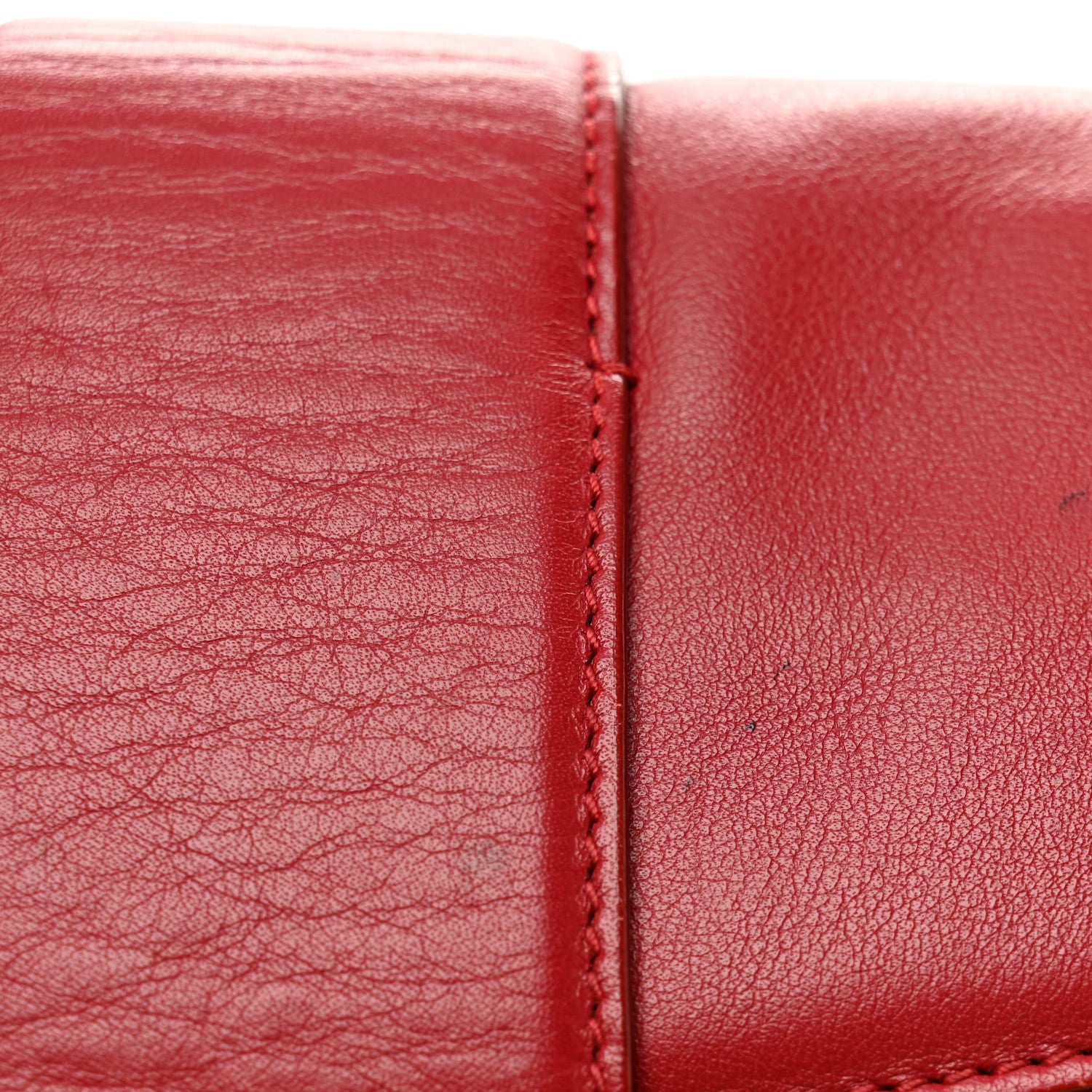 Salvatore Ferragamo Calfskin Gancini Chain Shoulder Bag Red 15 of 17