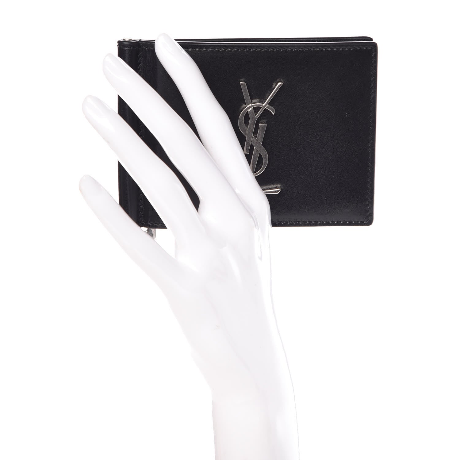 Saint Laurent Calfskin Bill Clip Card Case Black 2 of 8