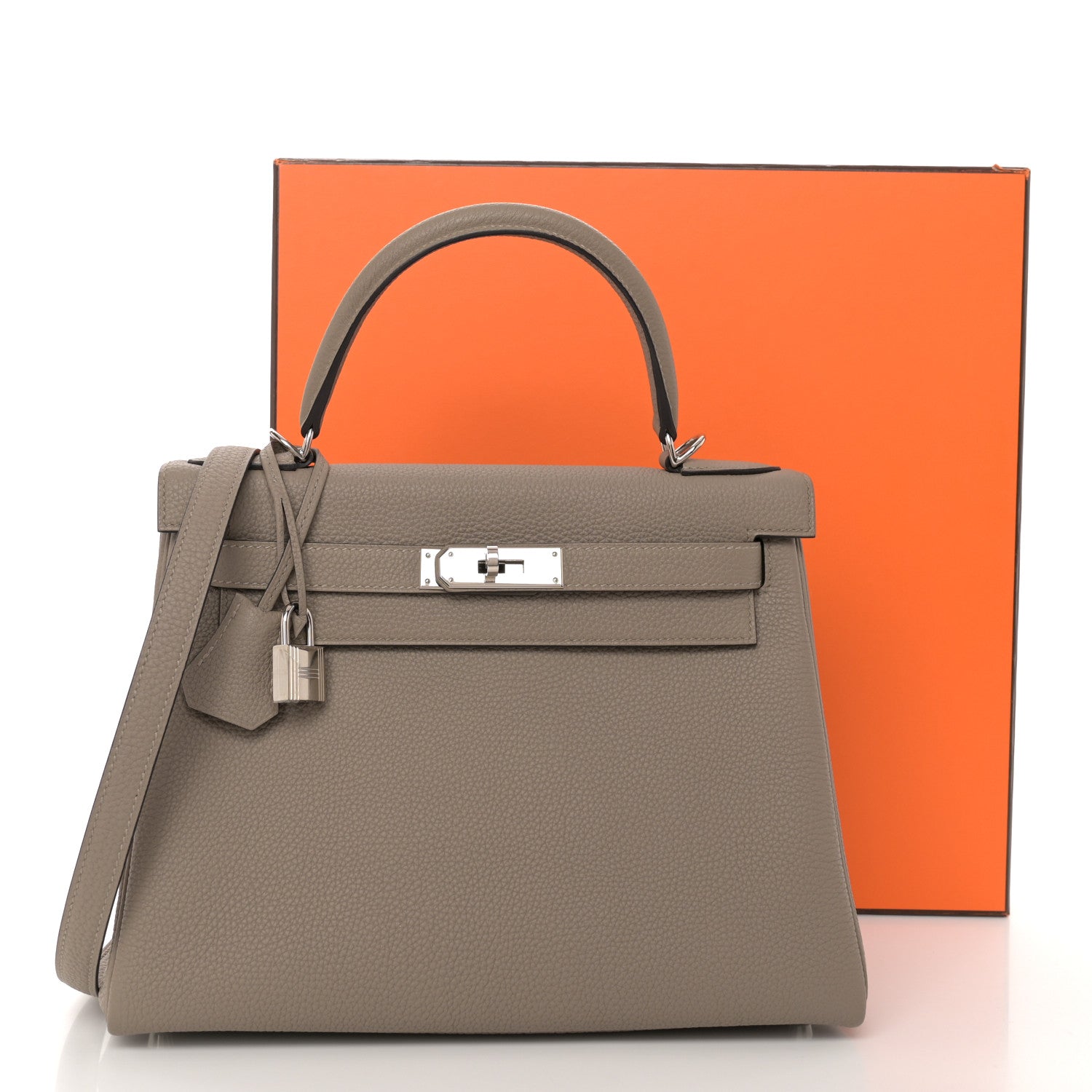 Hermes Togo Kelly Retourne 28 Gris Asphalte 11 of 11