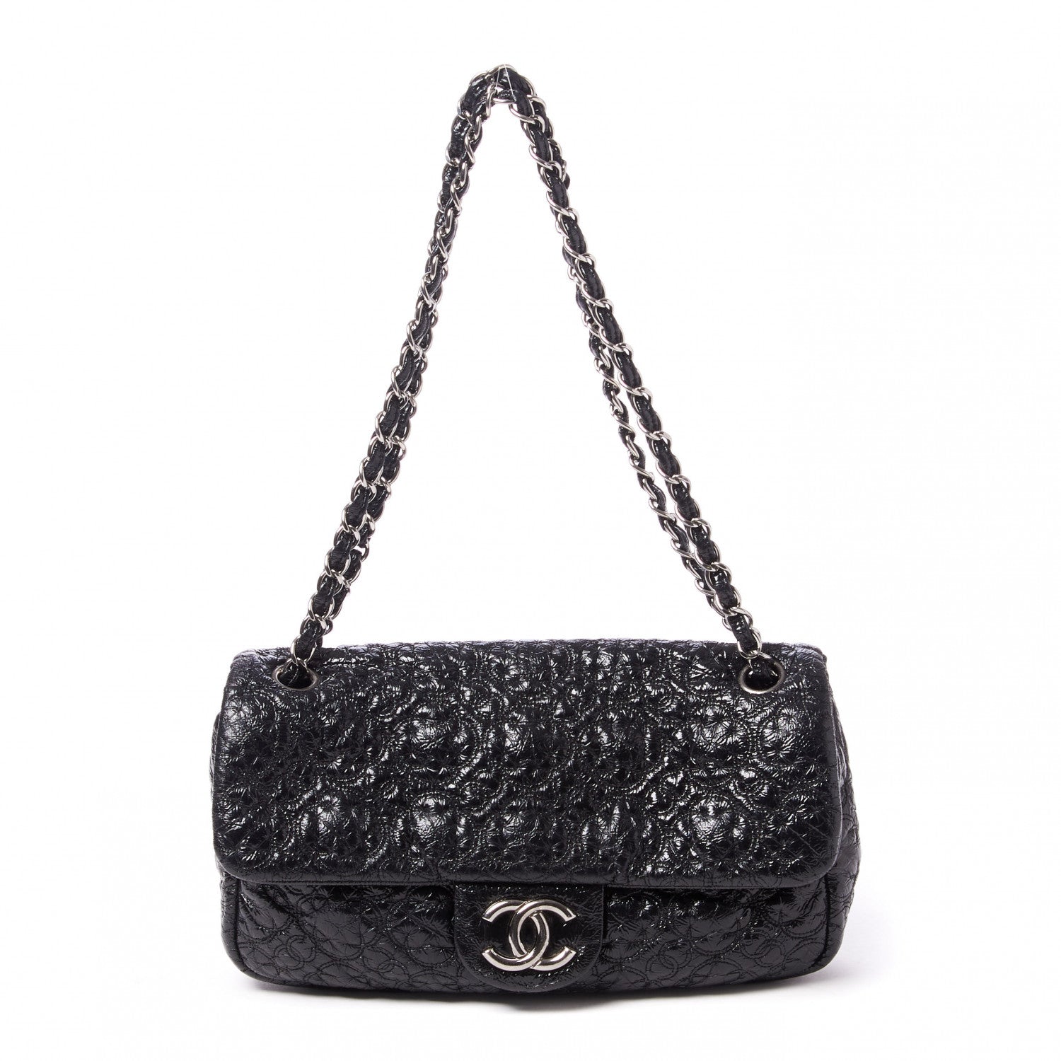 Chanel Vinyl Rock In Moscow Single Flap Black 1 of 9