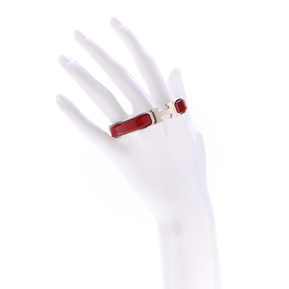 Hermes Enamel Narrow Clic Clac H Bracelet PM Red 2 of 12