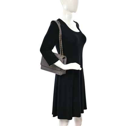Chanel Calfskin Stitched Chain Flap Grey 2 of 11