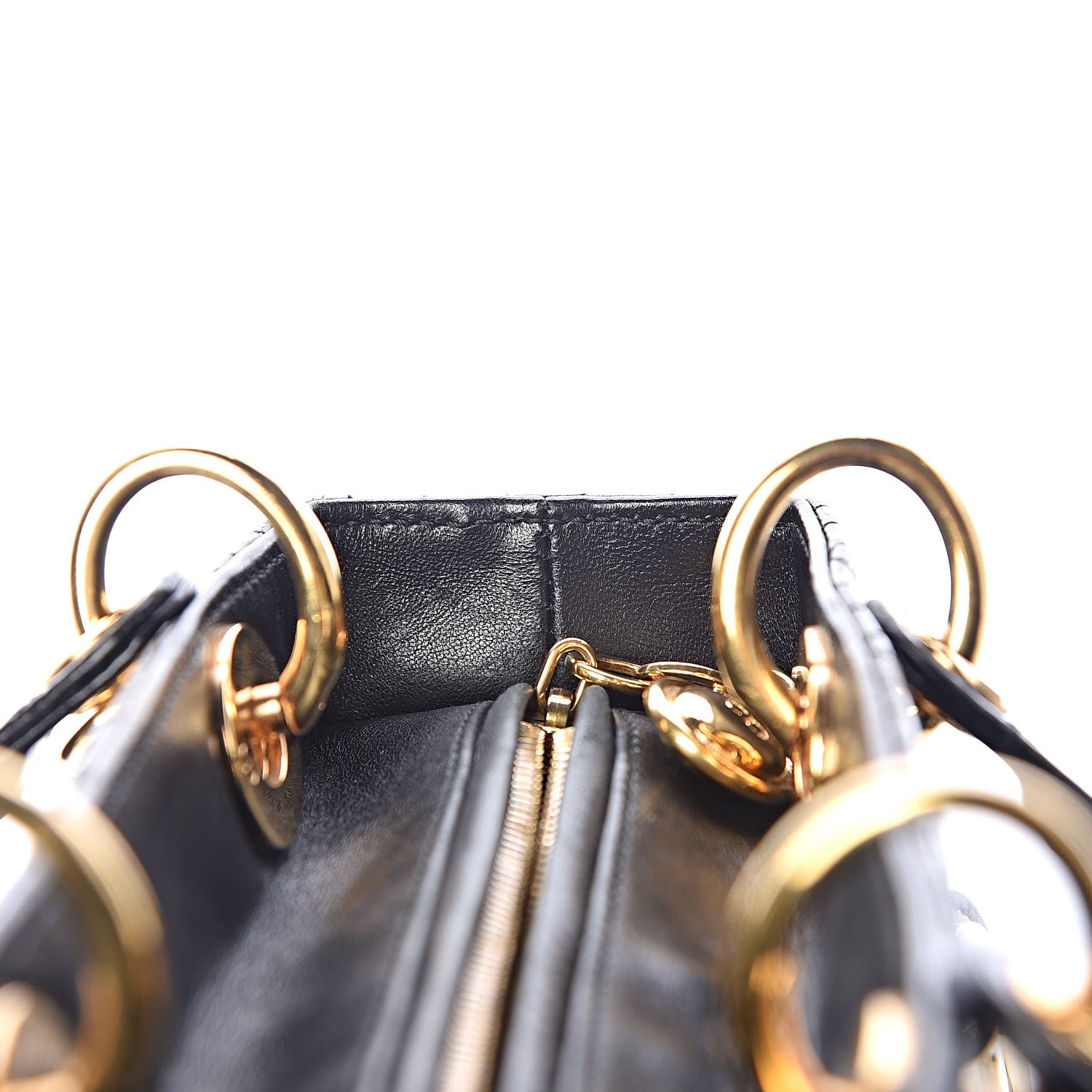 Christian Dior Lambskin Cannage Medium Lady Dior Black 11 of 21