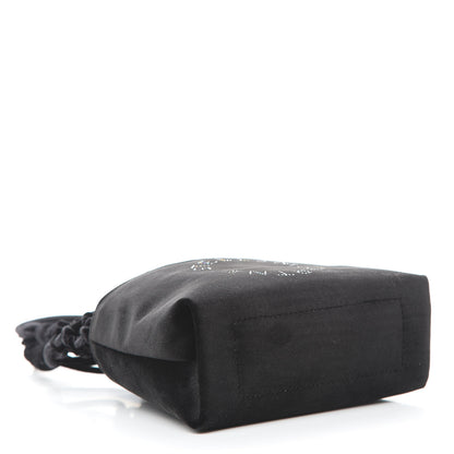 Stella McCartney Velvet Crystal Logo Knotted Tote Black 4 of 9