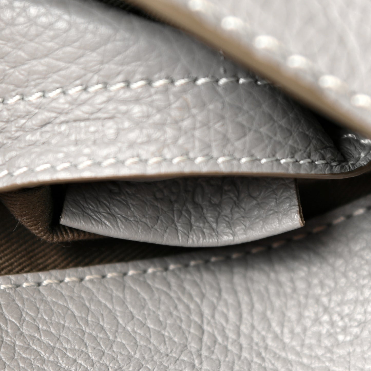 Calfskin Mini Marcie Round Crossbody Bag Cashmere Grey
