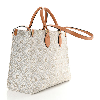Louis Vuitton Jacquard Since 1854 Onthego MM Creme 3 of 9