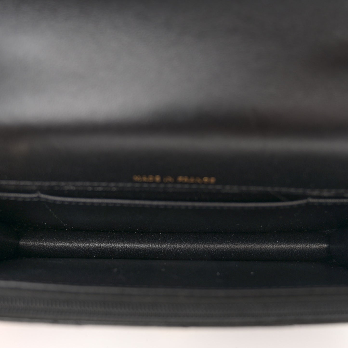 Lambskin Quilted Flap Phone Holder With Chain Black