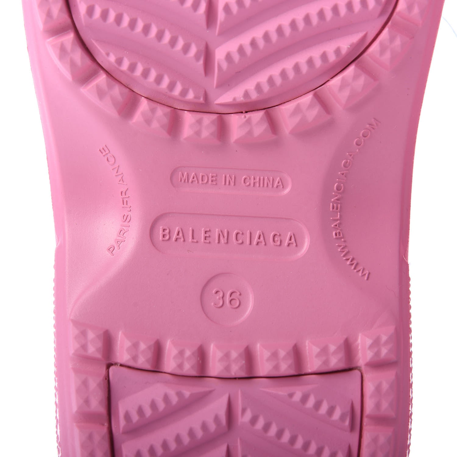 Balenciaga X CROCS Rubber Textured Womens Platform Sandals 36 Rose Bonbon 7 of 8