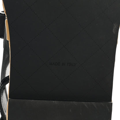 Chanel Mesh Patent Calfskin Velcro Dad Sandals 40 Black 9 of 10