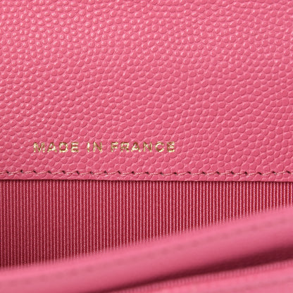 Chanel Caviar Quilted Card Flap Holder Pink 7 of 9