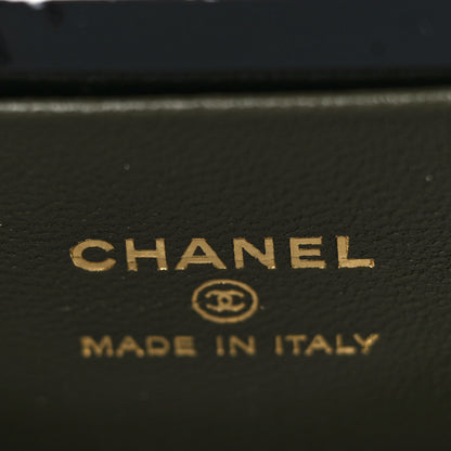 Chanel Lambskin Quilted Pick Me Up Vanity Case Khaki 6 of 10