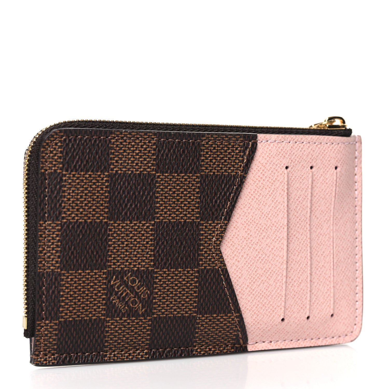 Louis Vuitton Damier Ebene Recto Verso Card Holder Rose Ballerine 3 of 7