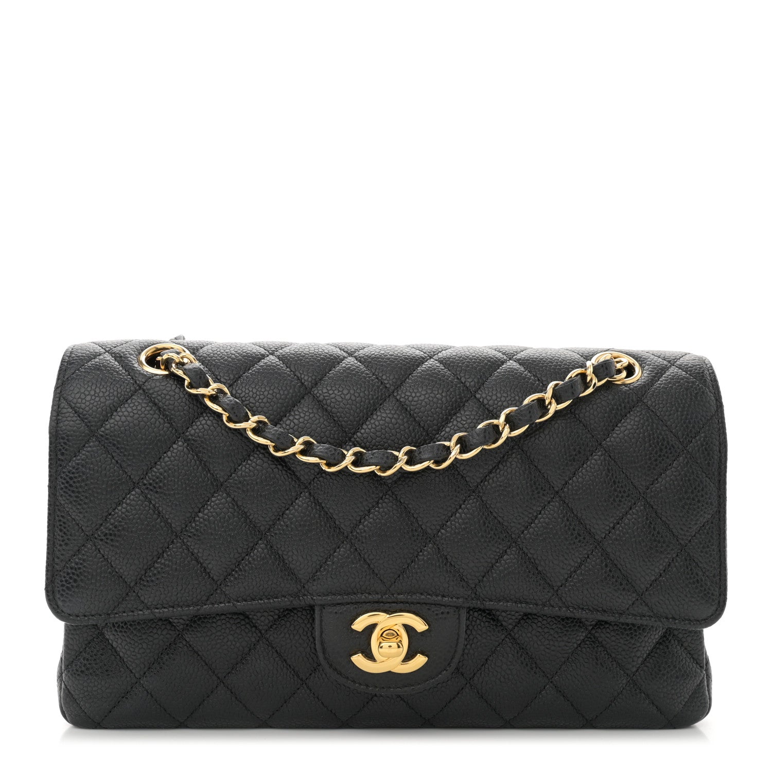 Chanel Caviar Quilted Medium Double Flap Black 1 of 11
