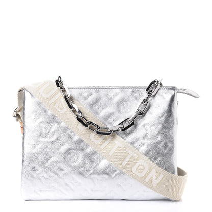 Louis Vuitton Metallic Lambskin Embossed Monogram Coussin PM Silver 1 of 4
