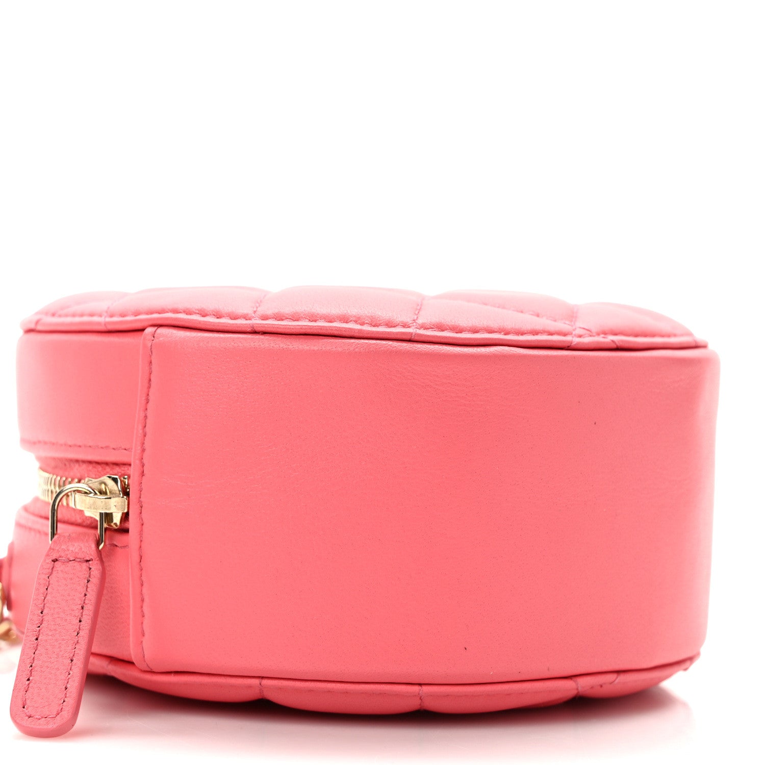 Chanel Lambskin Quilted Round Pearl Crush Clutch With Chain Pink 9 of 10