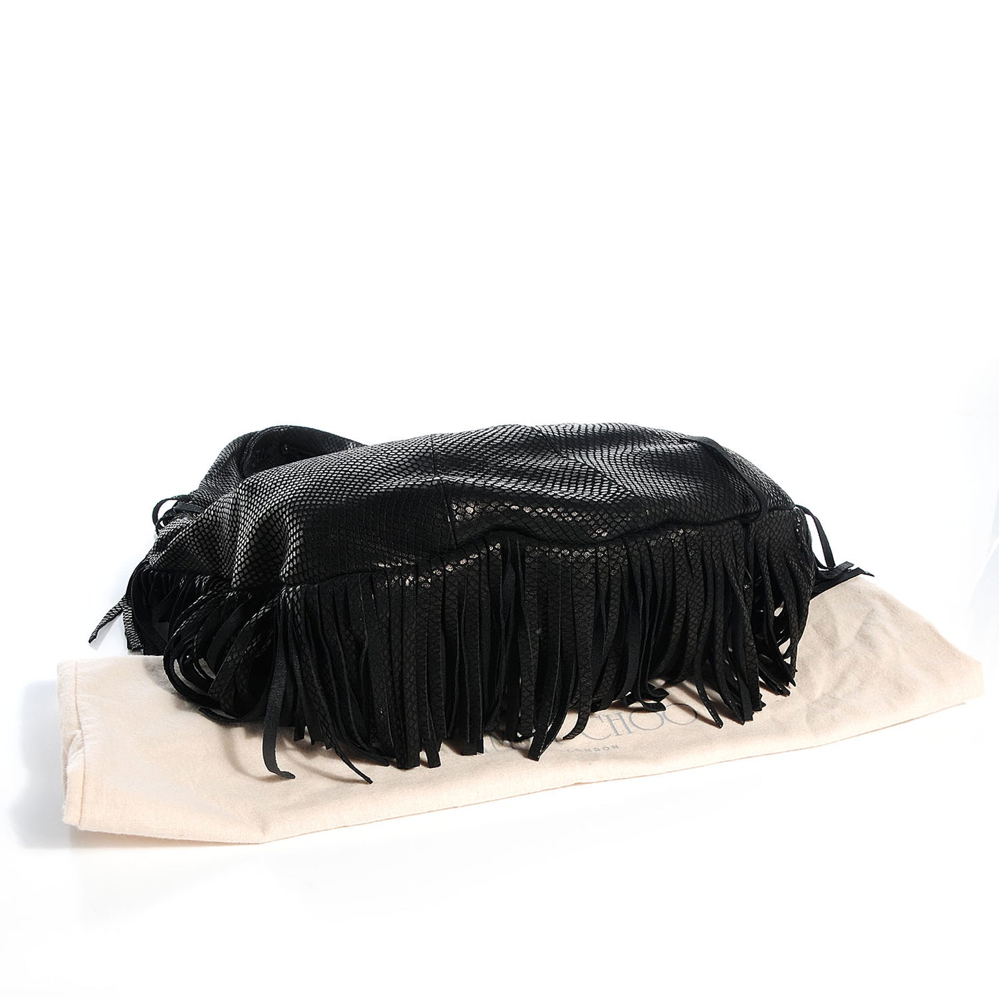 Elaphe Snakeskin Roxie Hobo Black