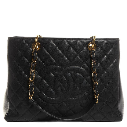 Chanel Caviar Quilted Grand Shopping Tote GST Black 1 of 8
