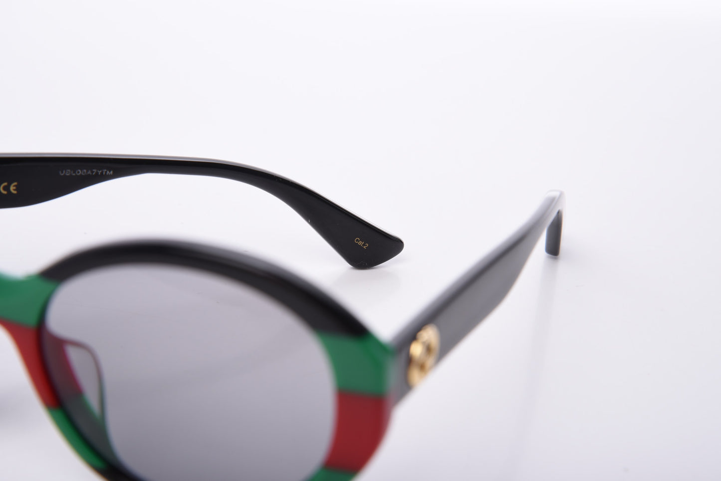 Round Web Sunglasses GG0279SA Black Green