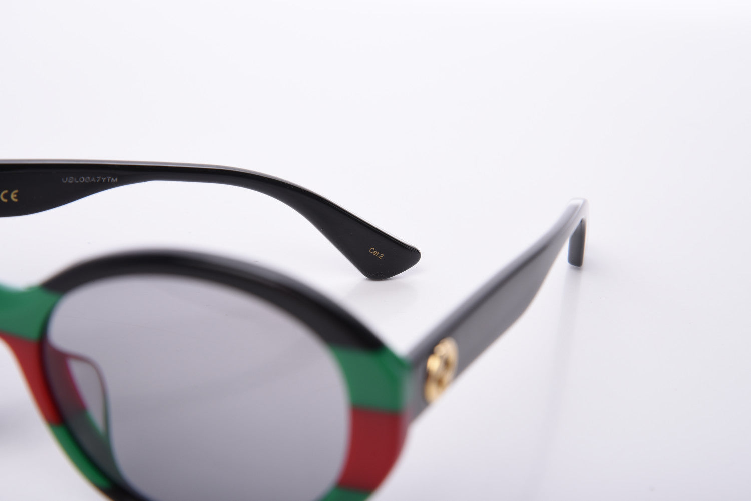 Gucci Round Web Sunglasses GG0279SA Black Green 10 of 15
