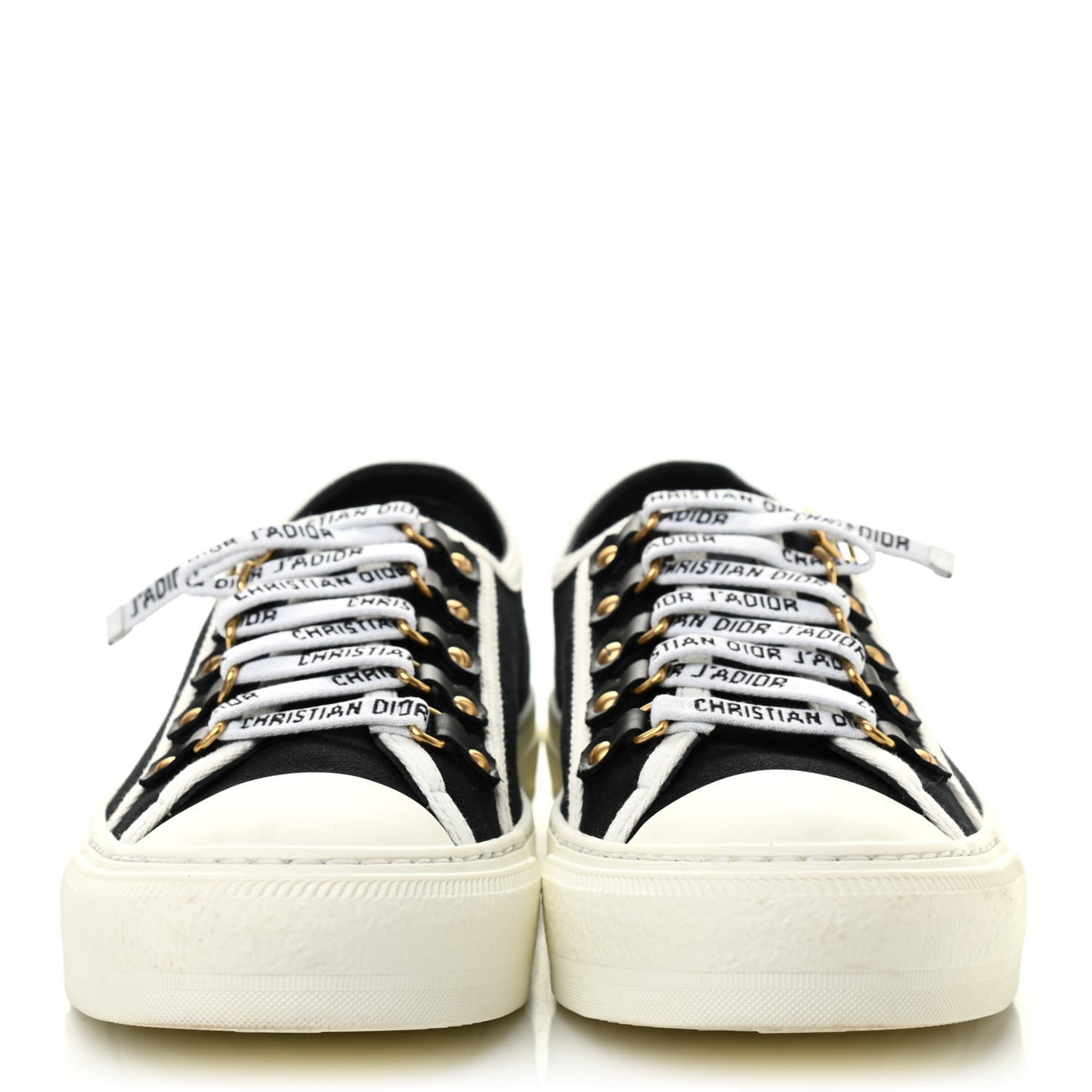 Canvas Walk'N'Dior Low Top Sneakers 38 Black