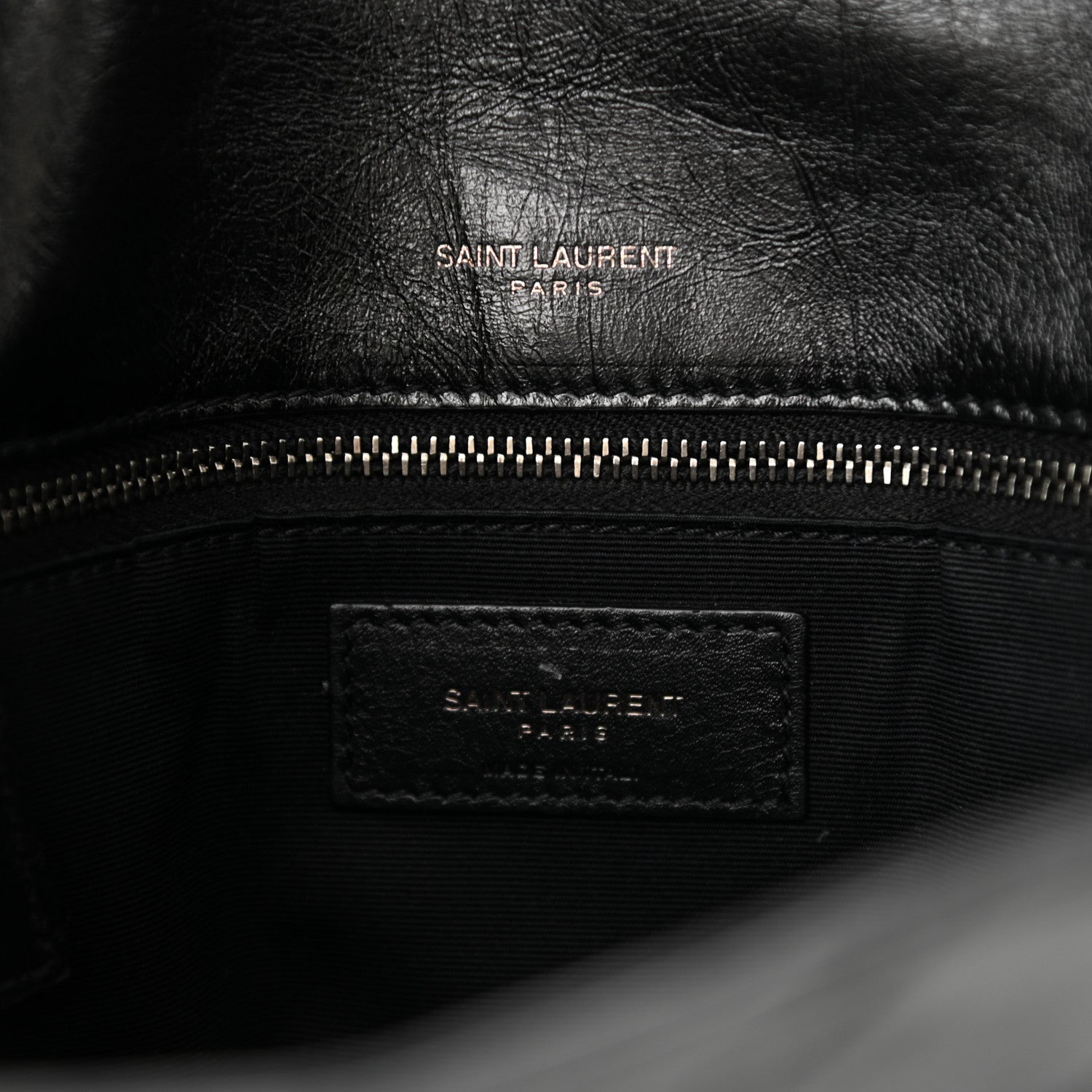 Saint Laurent Crinkled Calfskin Matelasse Monogram Large Niki Chain Satchel Black 6 of 8