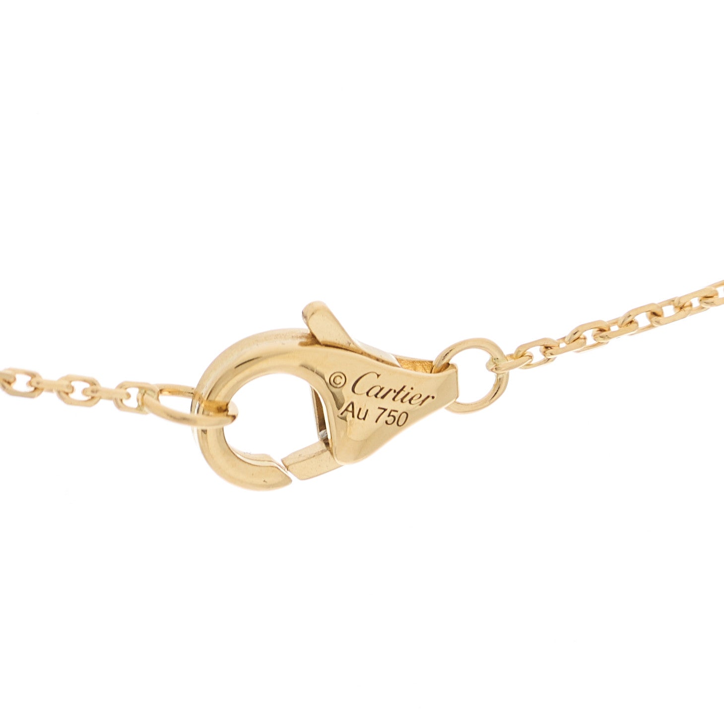 Cartier 18K Yellow Gold Diamond Mother of Pearl XS Amulette de Cartier Pendant Necklace 4 of 5