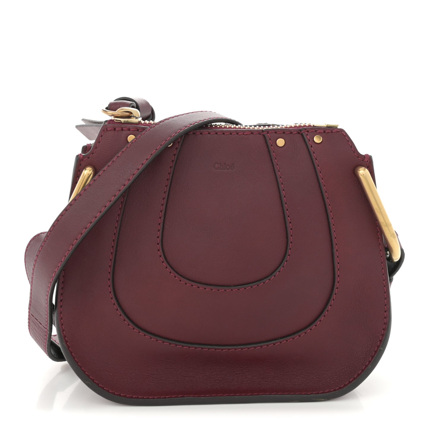 Grained Calfskin Nano Hayley Hobo Red