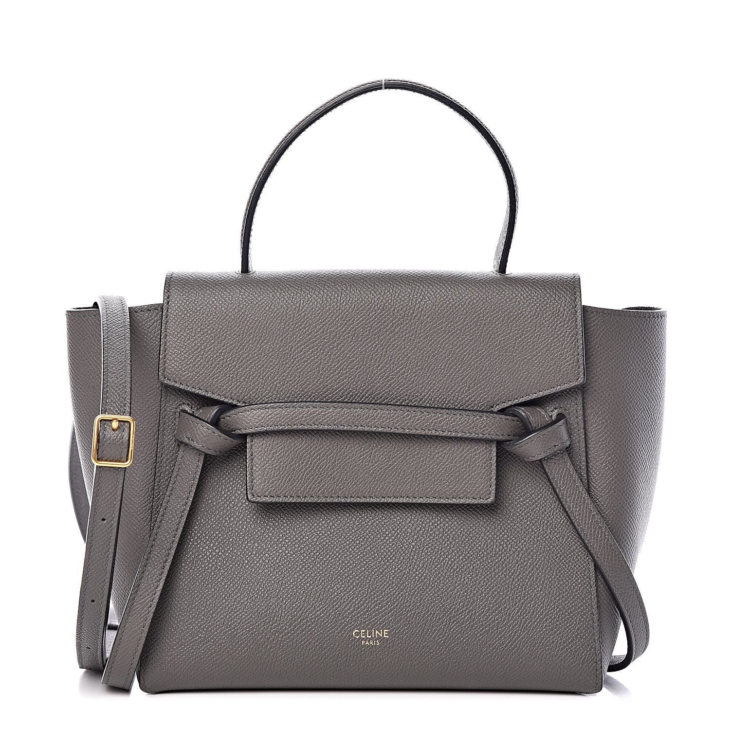 Celine Grained Calfskin Nano Belt Bag Grey 1 of 9