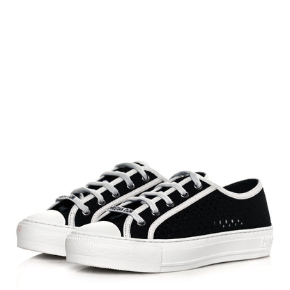 Christian Dior Resille Embroidered Walk'N'Dior Low Top Sneakers 36.5 Black 3 of 10