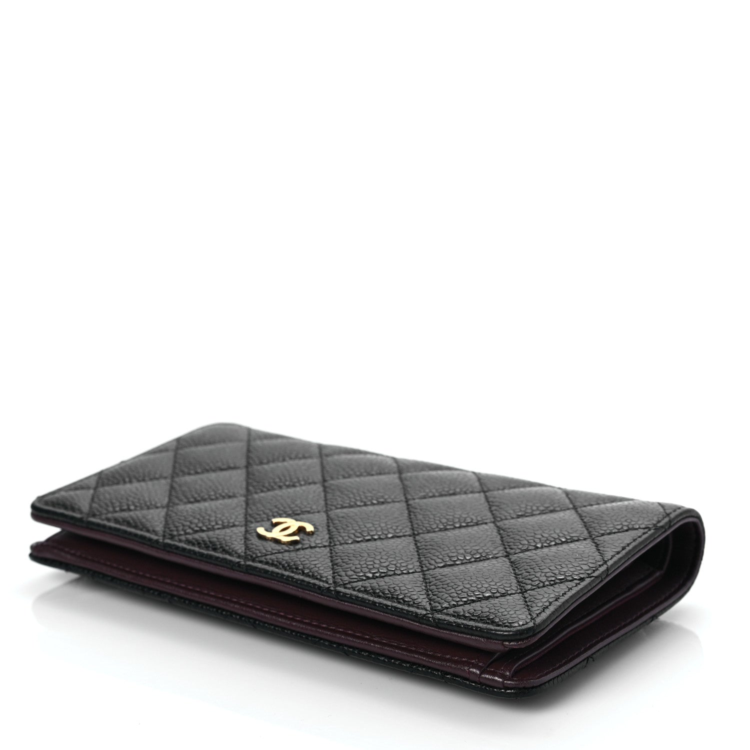 Chanel Caviar Quilted Yen Wallet Black 9 of 9
