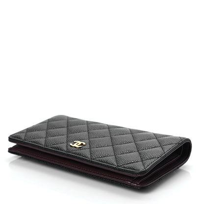 Chanel Caviar Quilted Yen Wallet Black 9 of 9