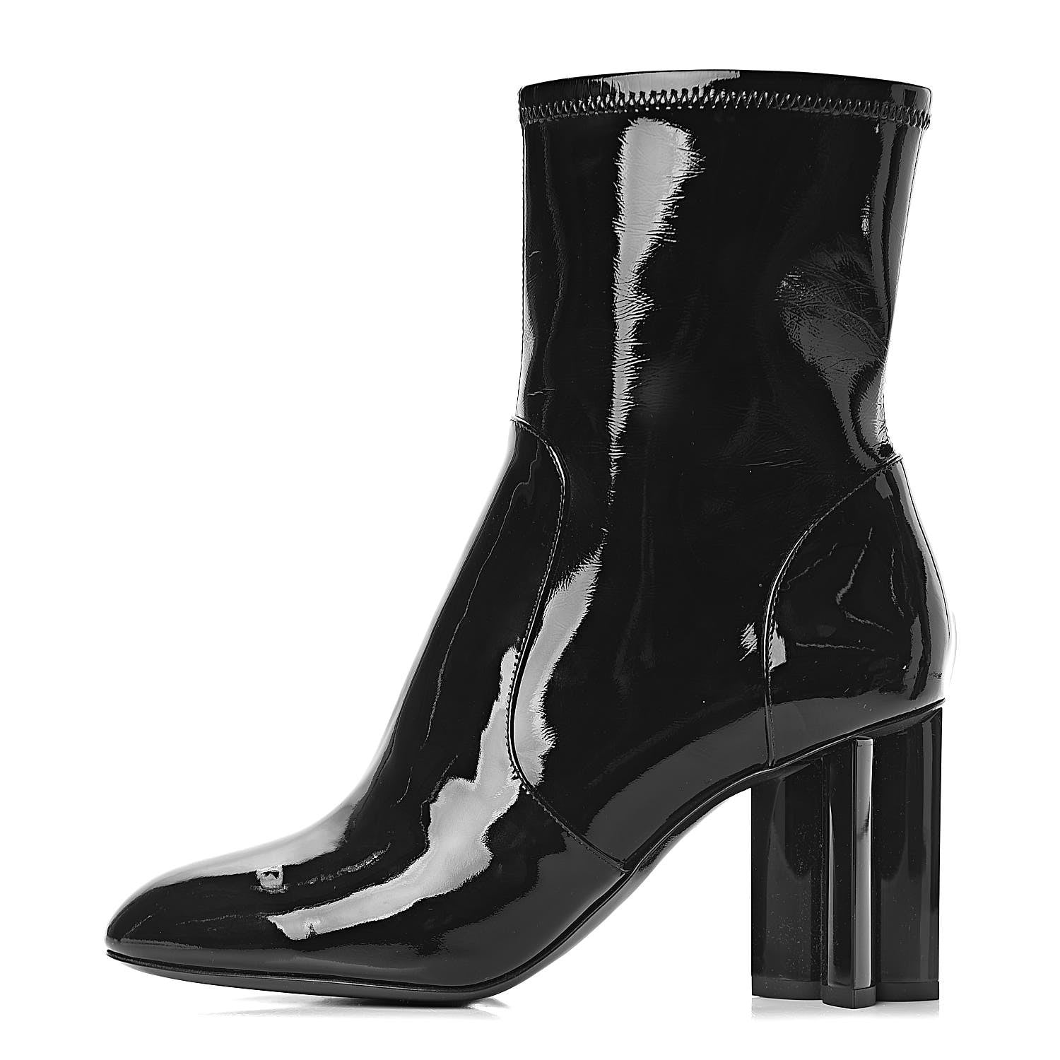 Louis Vuitton Patent Silhouette Ankle Boots 37.5 Black 1 of 9