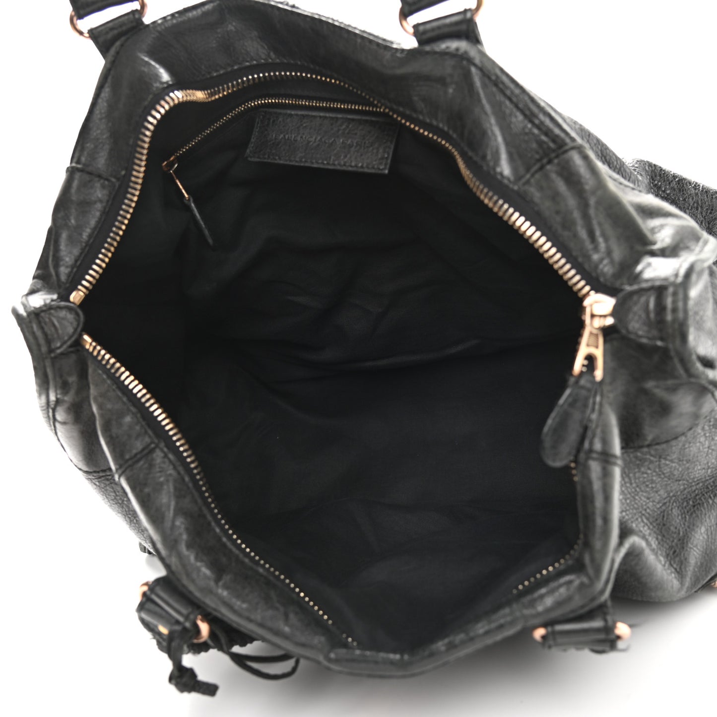 Agneau Giant 12 Gold Hardware Work Black