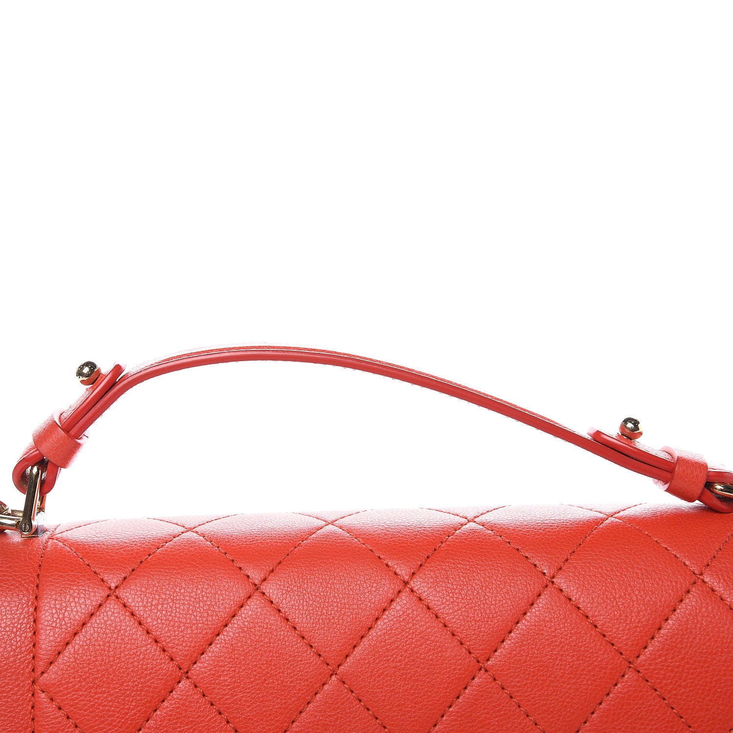Chanel Grained Calfskin Quilted Medium Label Click Flap Bag Red 8 of 13