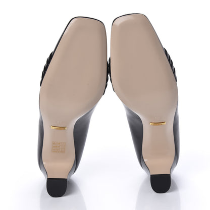Gucci Malaga Kid Half Moon GG Square Toe Pumps 40 Black 5 of 10