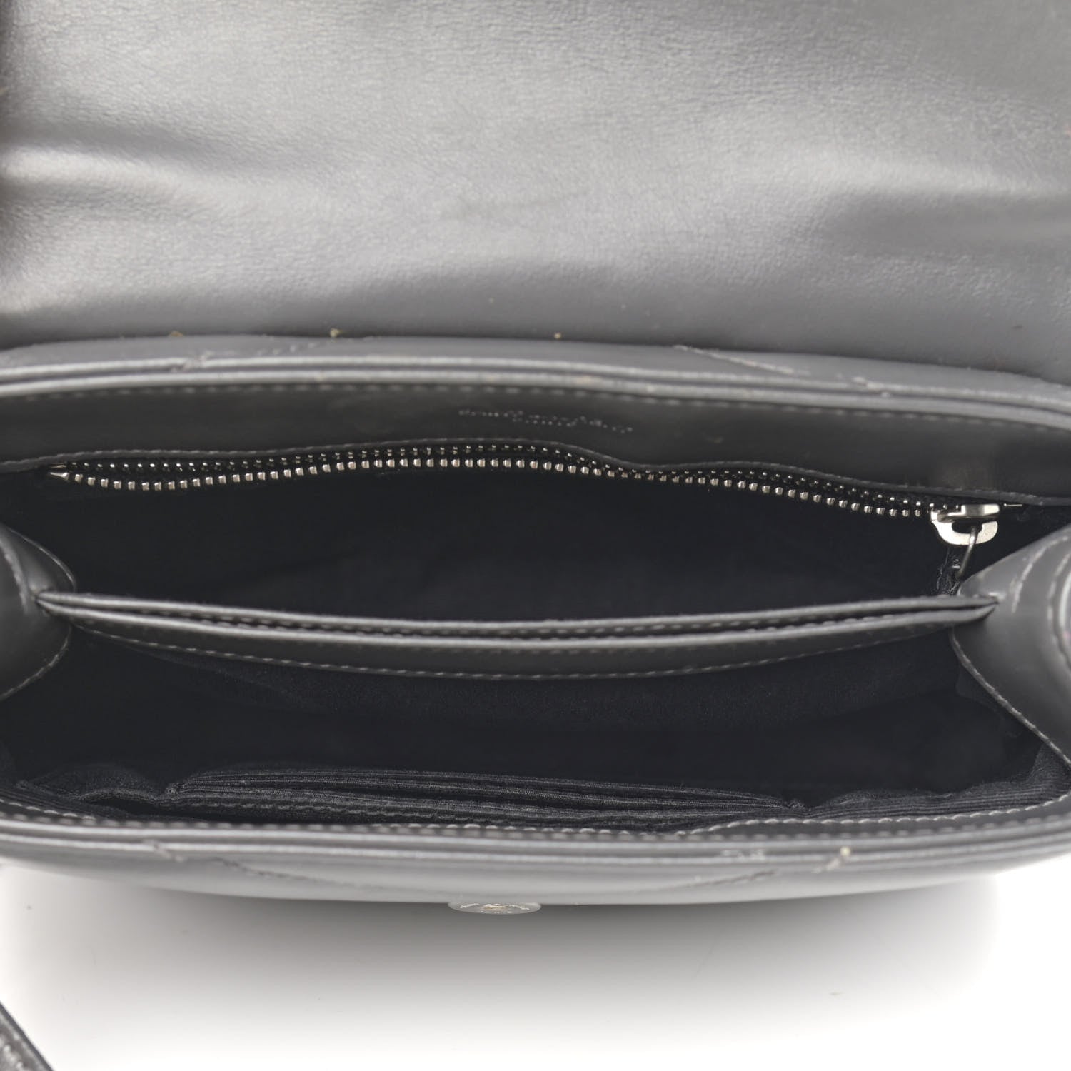 Saint Laurent Calfskin Y Quilted Monogram Toy Loulou Crossbody Bag Storm 4 of 15