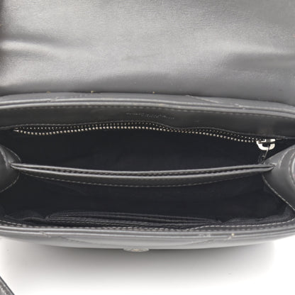 Saint Laurent Calfskin Y Quilted Monogram Toy Loulou Crossbody Bag Storm 4 of 15