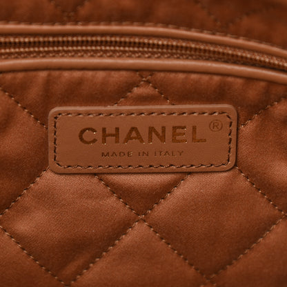 Chanel Shiny Calfskin Quilted Small Chanel 22 Camel 7 of 12