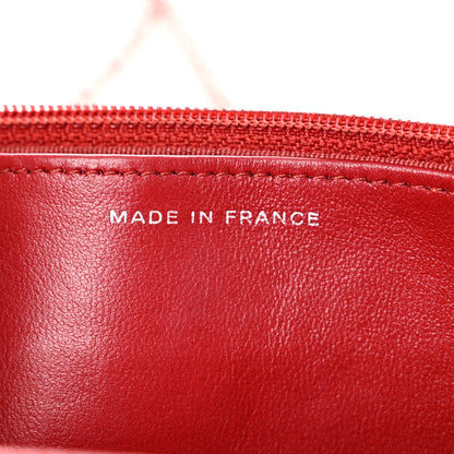 Chanel Lambskin Quilted Wallet On Chain WOC Red 7 of 12