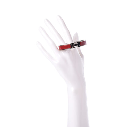 Hermes Enamel Narrow Clic Clac H Bracelet GM Red 2 of 6