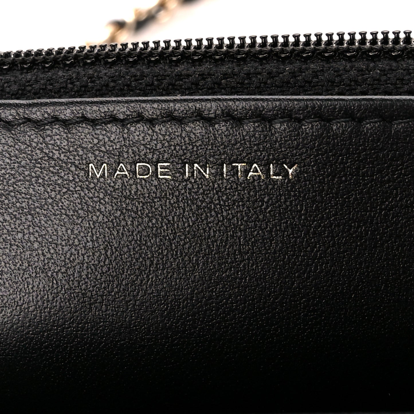 Caviar Camellia Embossed Wallet On Chain WOC Black