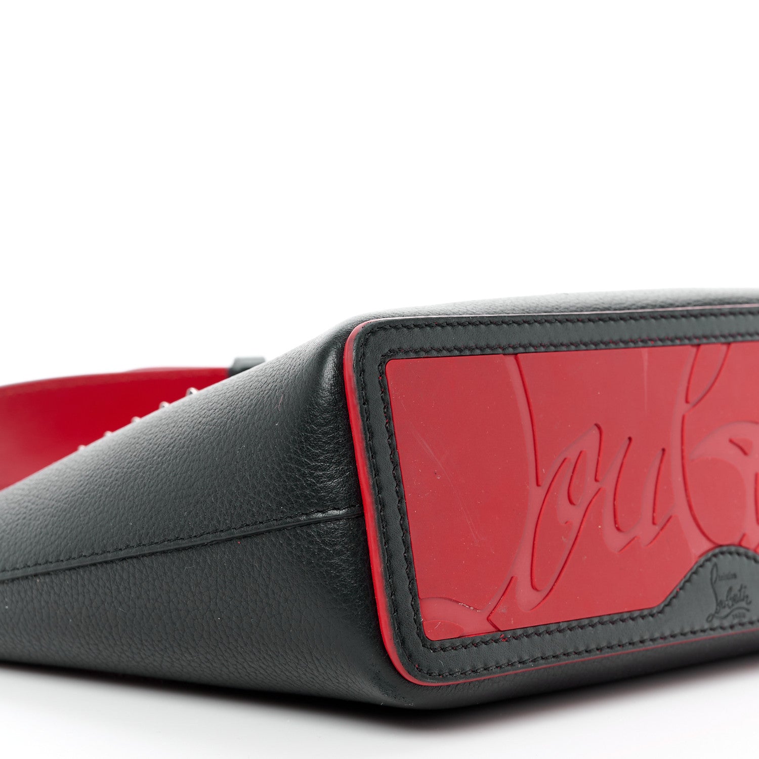 Christian Louboutin CHRISTIAN LOUBOUTIN Calfskin Spikes Mini East West Cabata Tote Black 9 of 11