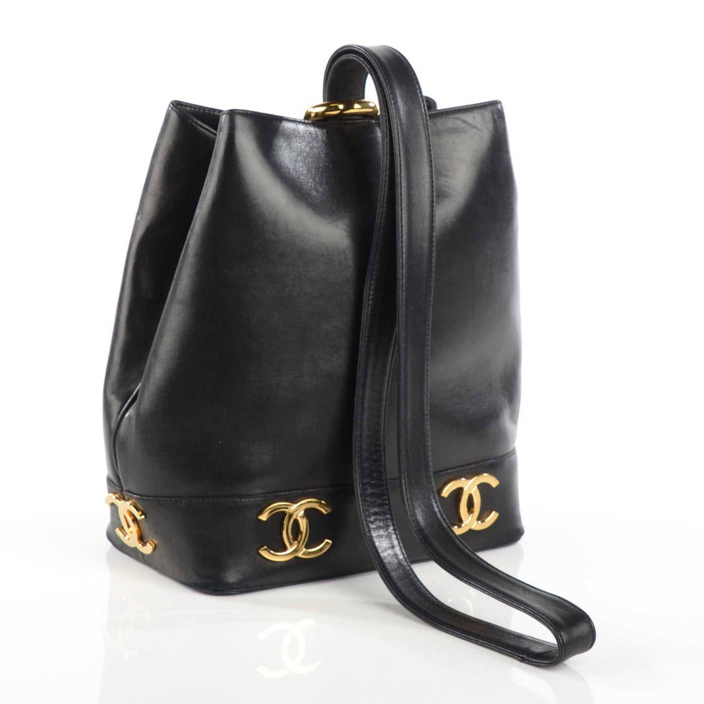 Lambskin CC Shoulder Bag Black