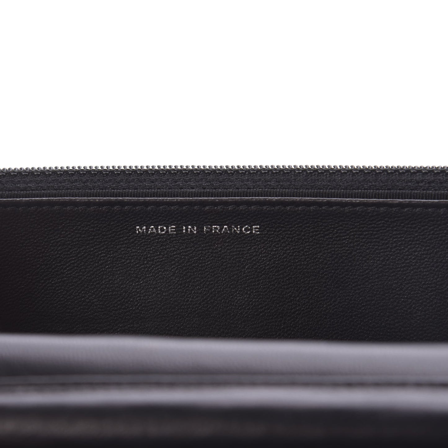Patent Quilted Wallet On Chain WOC Navy Blue