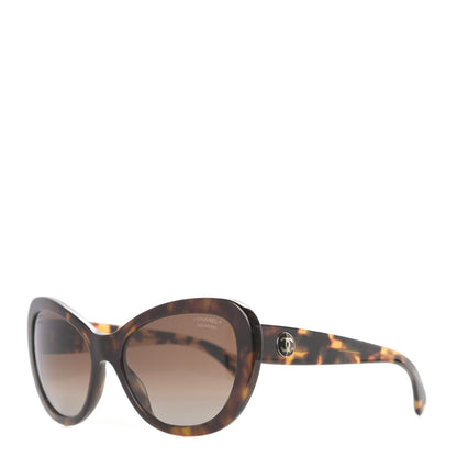 Chanel Acetate Polarized Cat Eye Sunglasses 5321 Tortoise 1 of 9