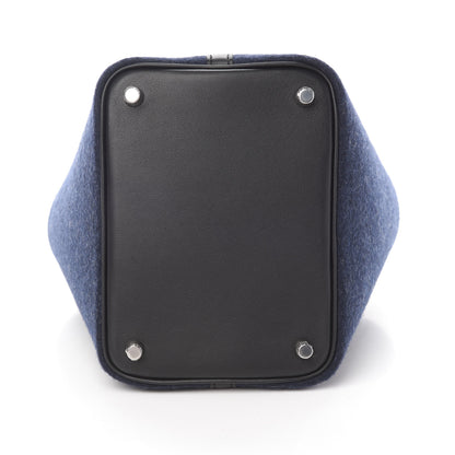 Hermes Feutre Swift Picotin Lock 18 PM Bleu Nuit Black 12 of 13