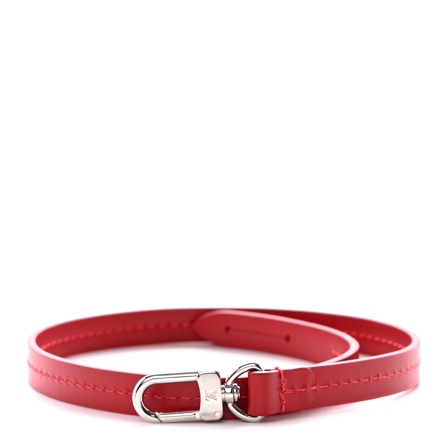 Calfskin Pochette Accessories Strap Red