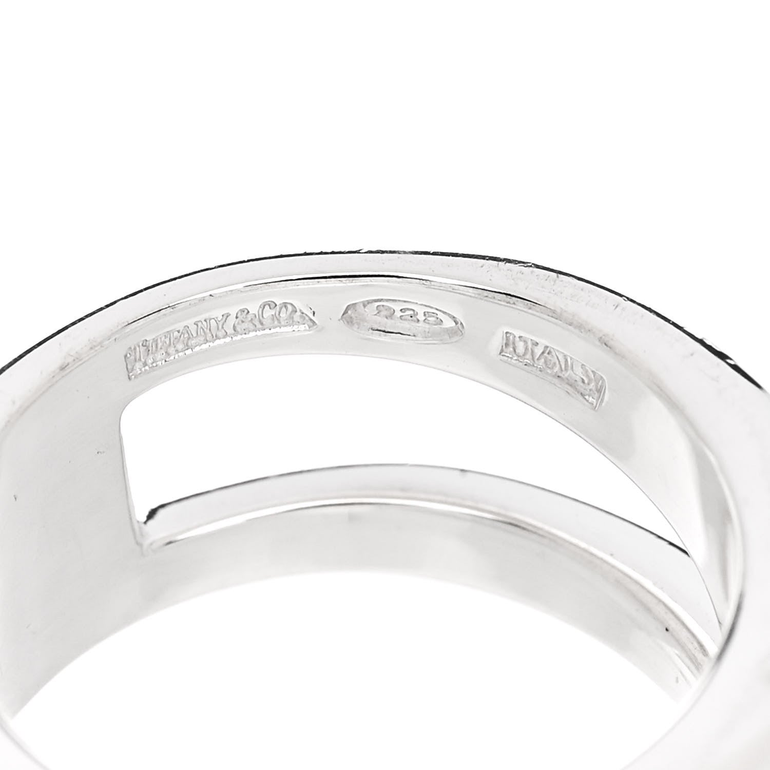 Tiffany Sterling Silver Zig Zag Ring 53 6.5 4 of 4