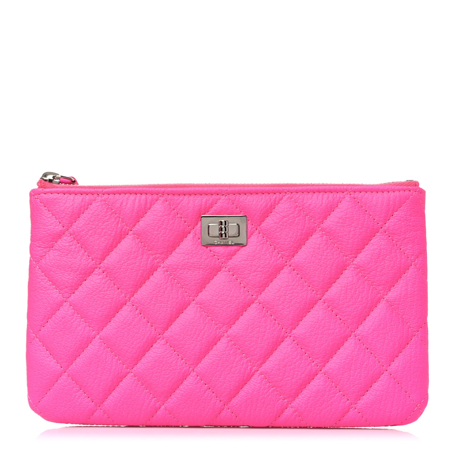 Goatskin Quilted Medium Reissue Cosmetic Case Pink